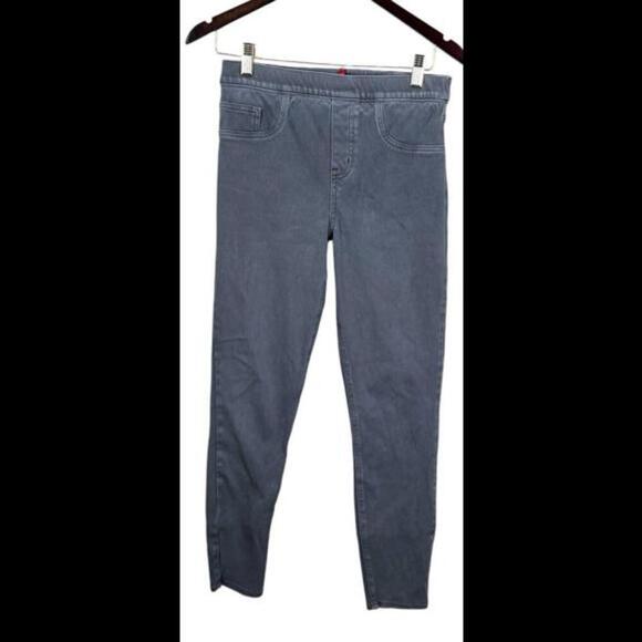 Spanx Jeans Womens Medium Gray Ankle Skinny High Rise Straight Leg Pull On - Picture 1 of 3